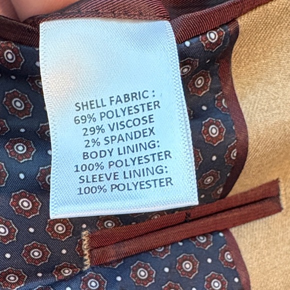 Murano Classic Tan Men's Blazer |‎ M - Picture 6 of 7